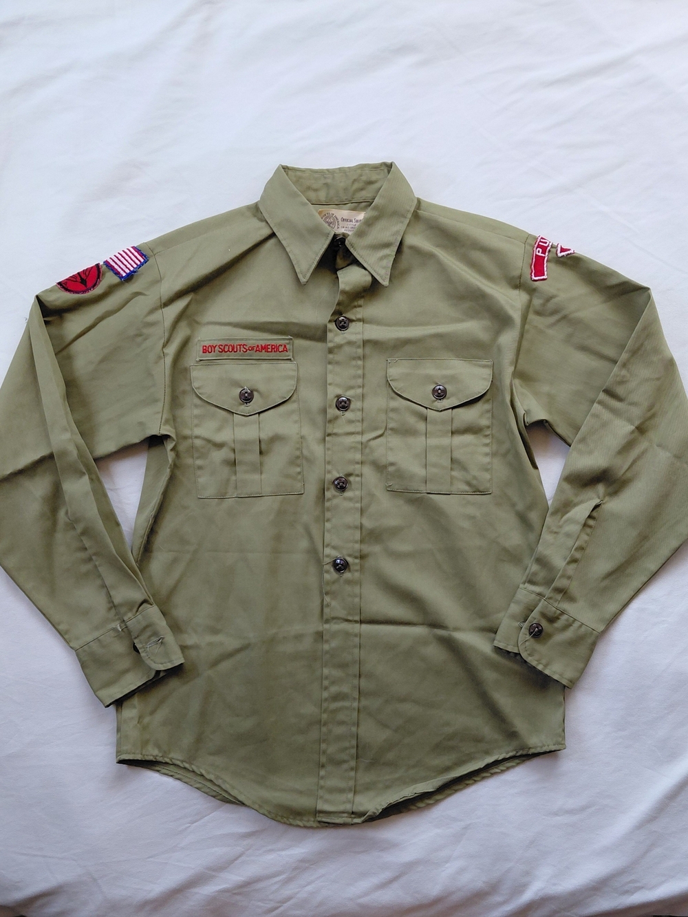 Rare Vintage 1950s 1960s BSA Boy Scouts Shirt Pueblo Colorado Patches Small